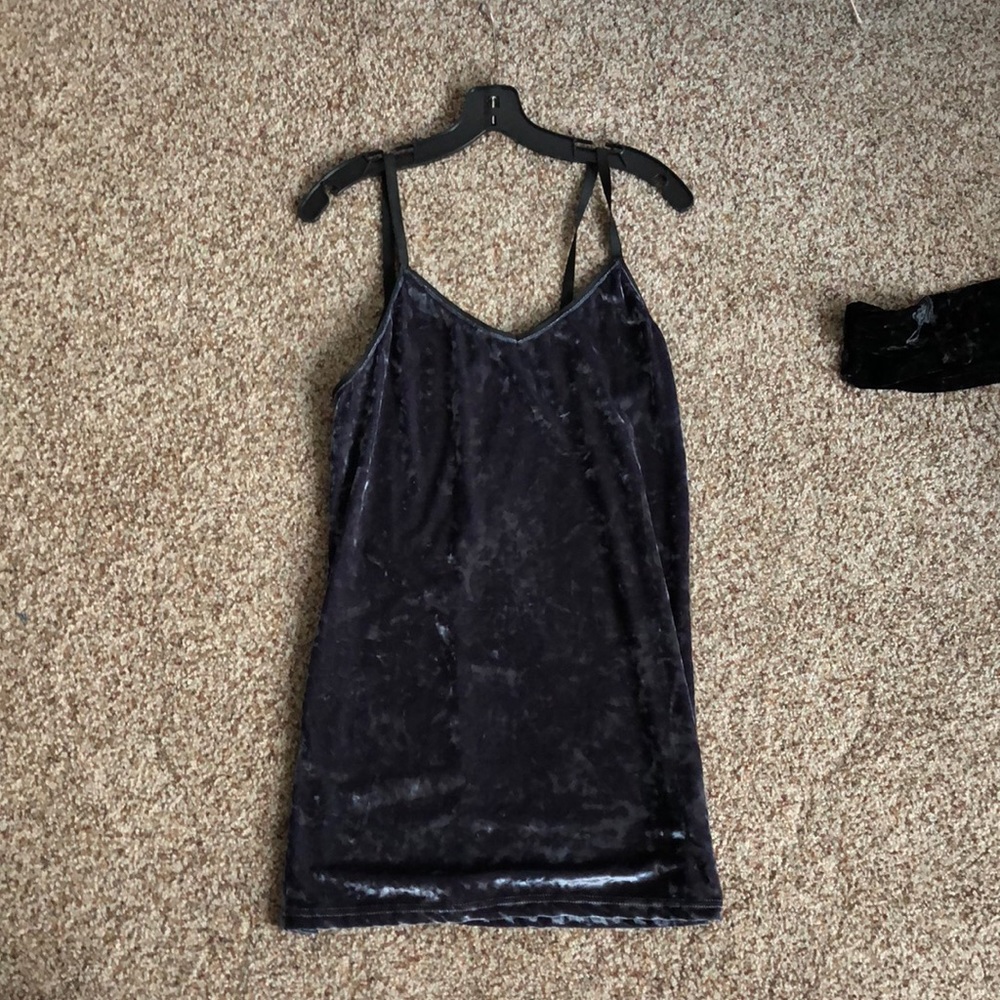 Topshop velvet dark blue mini cocktail dress